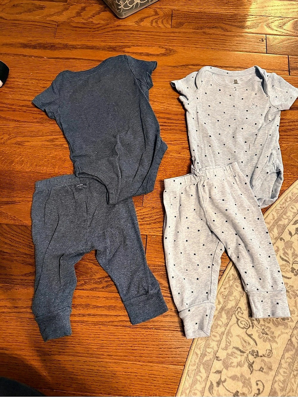 Gap Baby Footie Set Gray & Blue Baby 3-6M